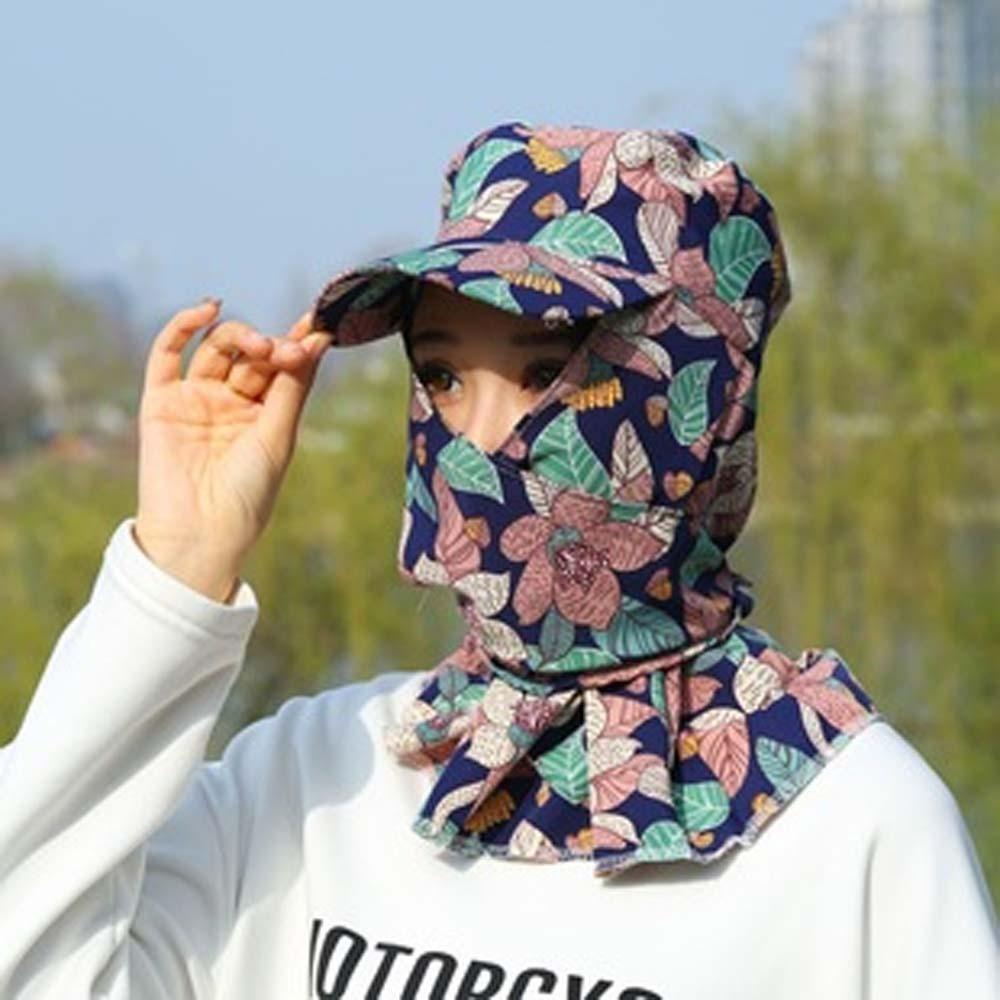 Portable Picking Tea Hat Flower Neck Protection Hat Anti-UV Sunshade Shawl Cap  Women