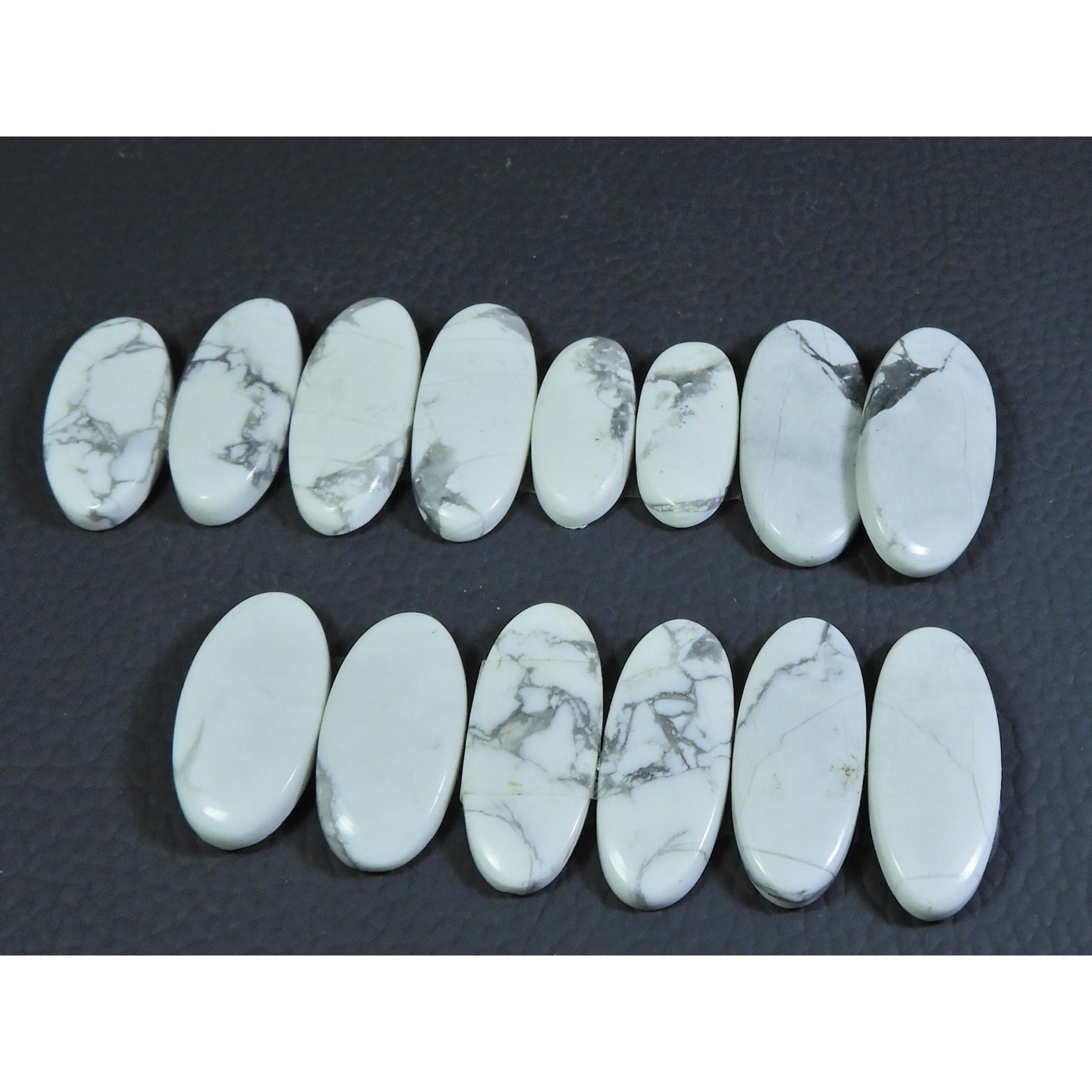 

20-26 мм Натуральный Хоулит Парный Овал Свободный Драгоценный Камень Лот 7 пар A-619