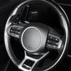 Steering Wheel Button Panel Cover Interior Steering Handle Button Frame Protective Sticker Compatible with Kia Sportage 2023-2025 Accessories (Wood