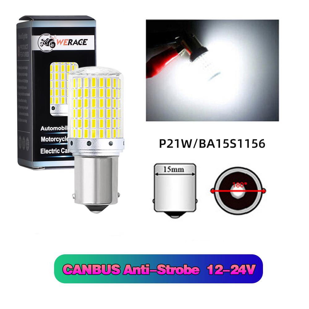 1pc Car Turn Signal Light LED CanBus No Error 144smd LED Brake Lamps 1156 PY21W BAU 15S BA 15S 1157 P21/BAY15D T20 7440/W21W