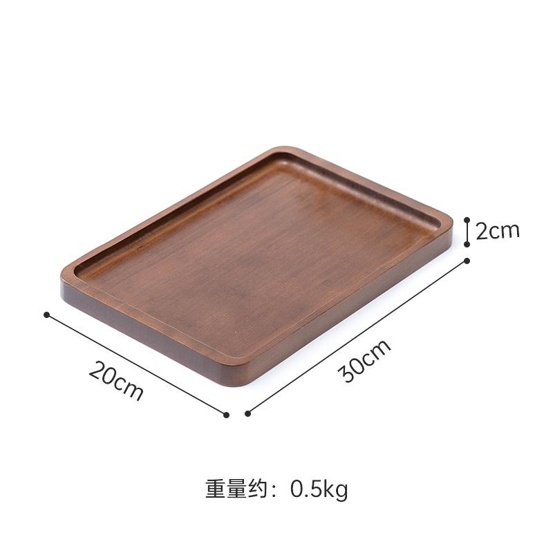 Wooden Serving Tray with Handles Bamboo Tea Tray Food Tray for Breakfast Coffee Dessert Snack Platter Home Coffee Table