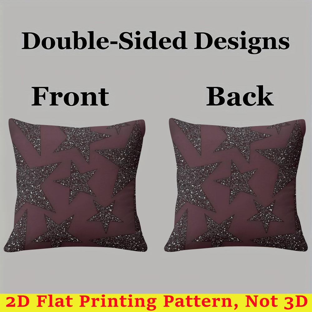 Glitter Star square Jacquard Pillow Cover for Sofa Office Waist Cushion Cover Home Decorative Pillowcase
