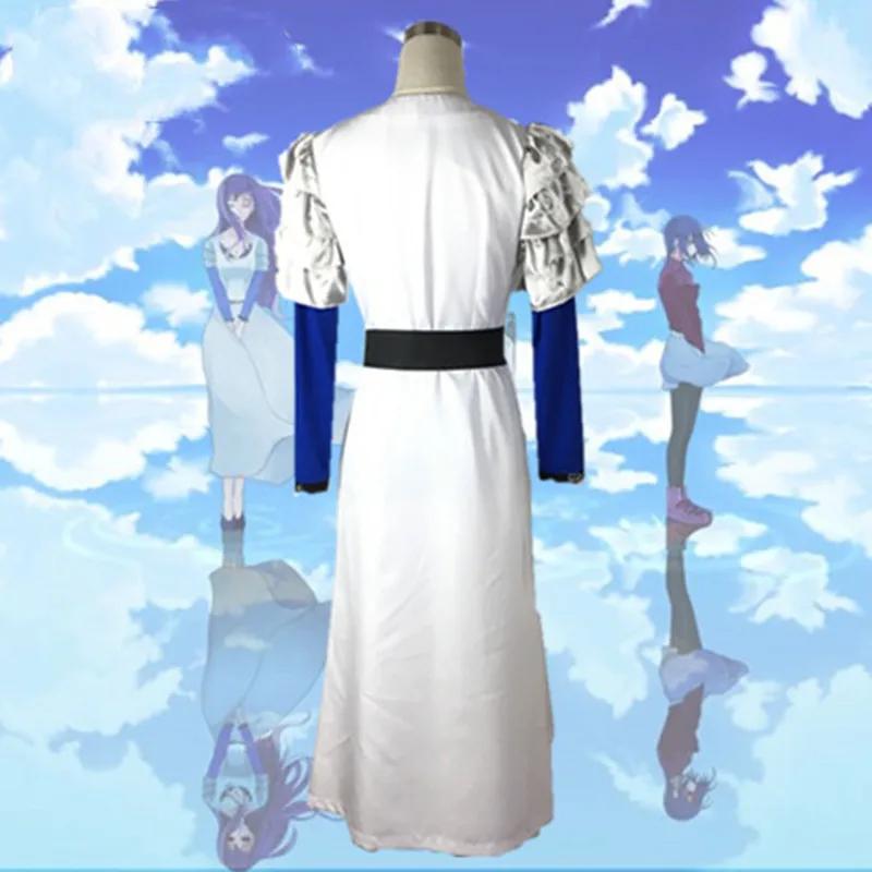 Anime Tokyo Ghoul Kamishiro Rize Cosplay Costume White Long Sleeves Dress Wig Glasses Adult Woman Sexy Carnival Suit