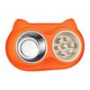 Double Dog Food Bowls - Stainless Steel Water Dish,2-in-1 Detachable Slow Feeder & Standard Bowl Extra-Large Capacity Dog