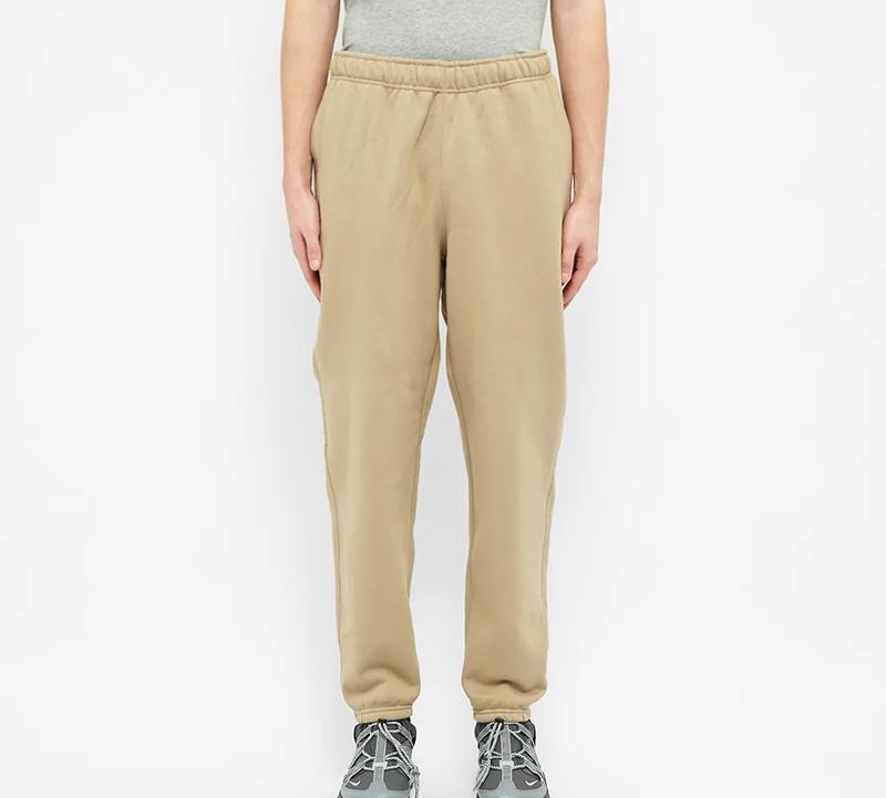 Nike Knitted Sweatpants Men's Khaki Moderate Straight Fit Pants CD6394-247