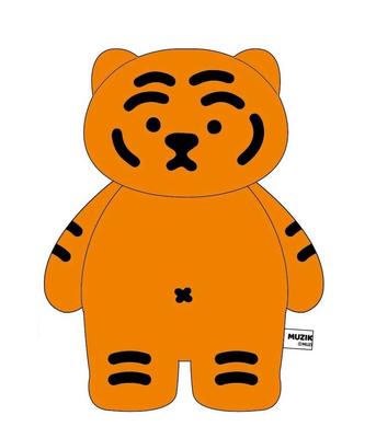 Firma K MUZIK TIGER Musik Tiger Plüschtier H164 x B157 x Spielzeug, Toffee, Stehend, T126mm, MU-NG-TOT