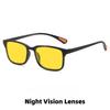UV400 Orange and Red Lens Blue Light Blocking Night Vision Glasses Men's Night Vision Enhancing Anti-Glare Protective Eyewear