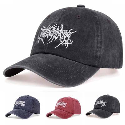 Retro Gewaschene Bestickte Baseballkappe Geeignet für Männer Frauen Outdoor Lässige Sporthut