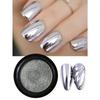 Mirror Nail Powder, Titanium-Color Solid Mirror Nail Art Powder, With Nail Art Decorating Dotting Tool & Brush