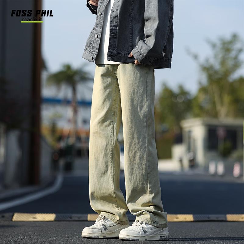 Foss Phil Men's Relaxed Wide-Leg Straight Jeans 505