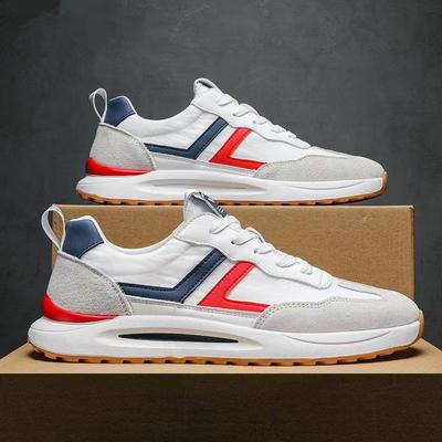 Sneaker Herren Herbst Neuer Trend Stoff Atmungsaktiv Freizeitschuhe Studentenmode Schnürschuhe Dicke Sohle Leichtgewichtige Lässige Laufschuhe