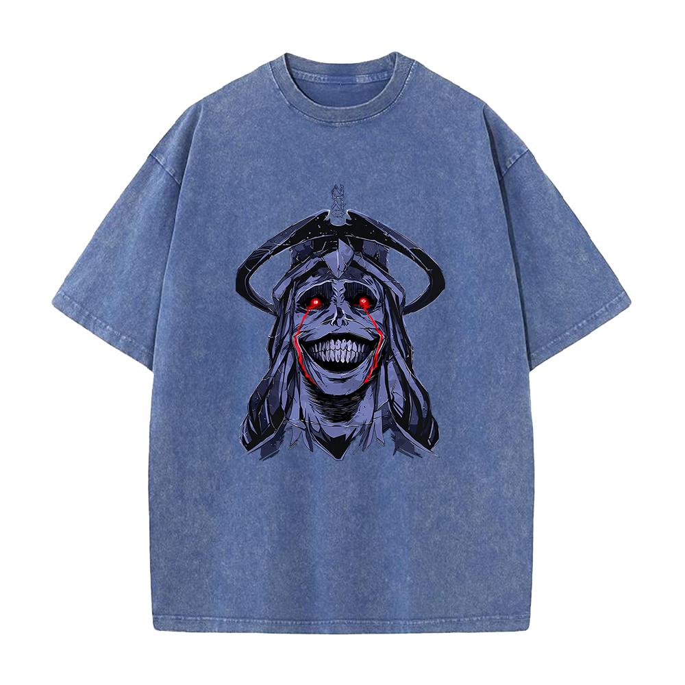 Горячая аниме футболка с графическим принтом Solo Leveling Sung Jin-Woo, мужская футболка из стираного хлопка, оверсайз футболка в стиле манга, Харадзюку, мужской топ S