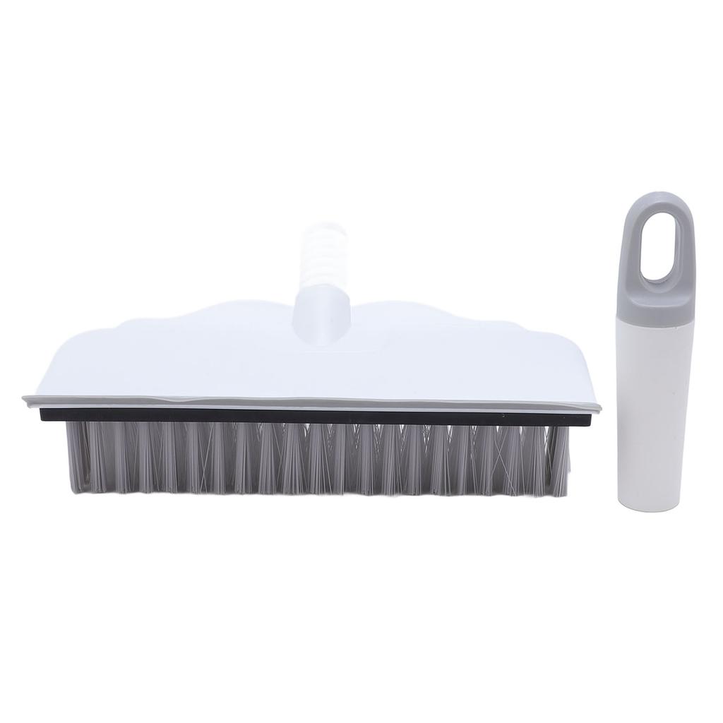 2 In 1 Floor Brush Stiff Bristle Scrubber Water Scraper Portable Scrub Brush for Bathroom Kitchen Sink