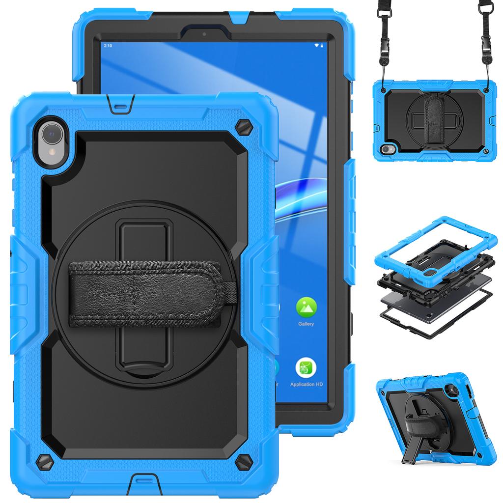 Capa com Suporte Rotativo Universal para Lenovo M10 Plus 2ª Geração TB-X606F X606X K10 TB-X6C6F X6C6X 10.3" com Protetor de Tela