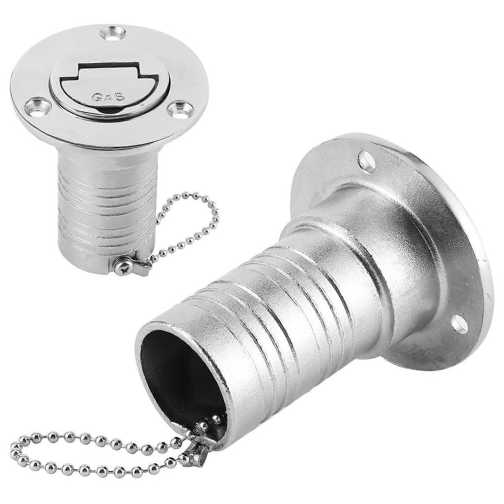 Boat Yacht Caravan Marine Fuel Deck Fill Filler 38mm - Keyless Lid, 316 Stainless Steel