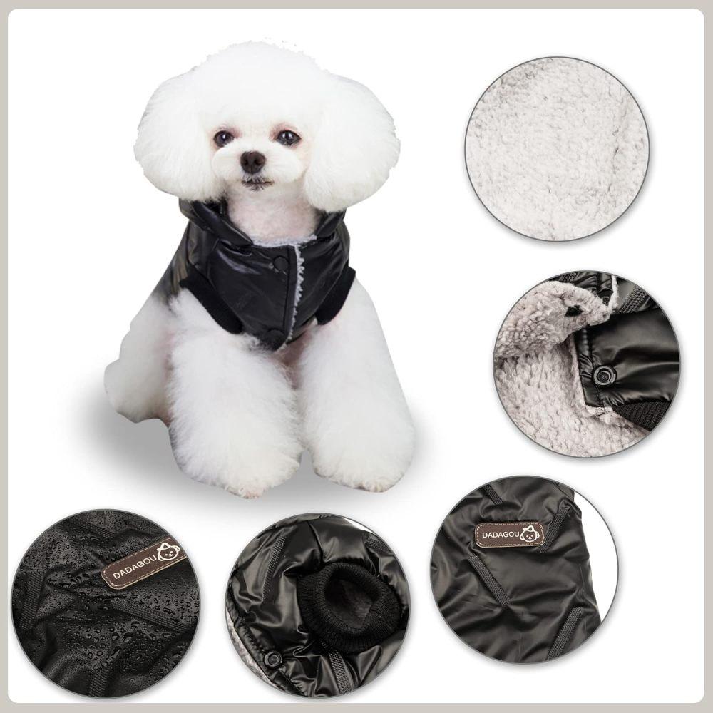 Hundezubehör, Haustier-Overalls, Haustier-Jacke für kaltes Wetter, einfarbig, Haustier-Hunde-Fleece-Kapuzenmantel, wasserdicht, winddicht