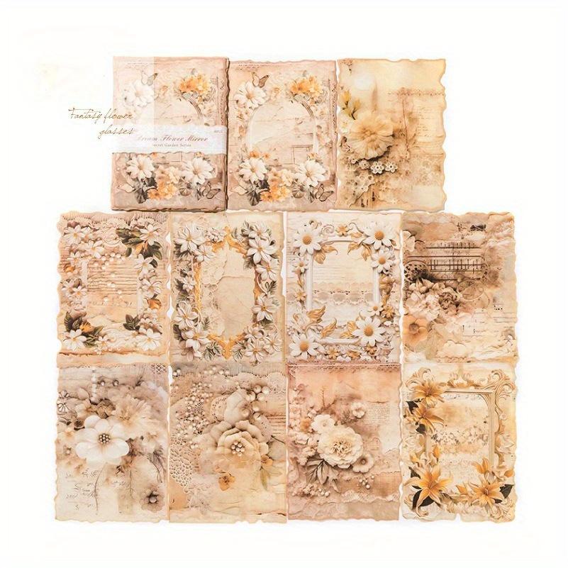 1PC Papel Material Serie Jardín Secreto Tema Flor Retro Cuaderno Bolsa Dolor Fondo Decoración DIY Base de Papel