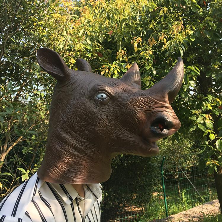 Maschera di rinoceronte, copricapo animale maschera da festa