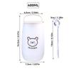 Cute Oat Breakfast Cups With Spoon Portable Plastic Food Container Reusable Leak Proof Salad Yogurt Cup Microwave Safe