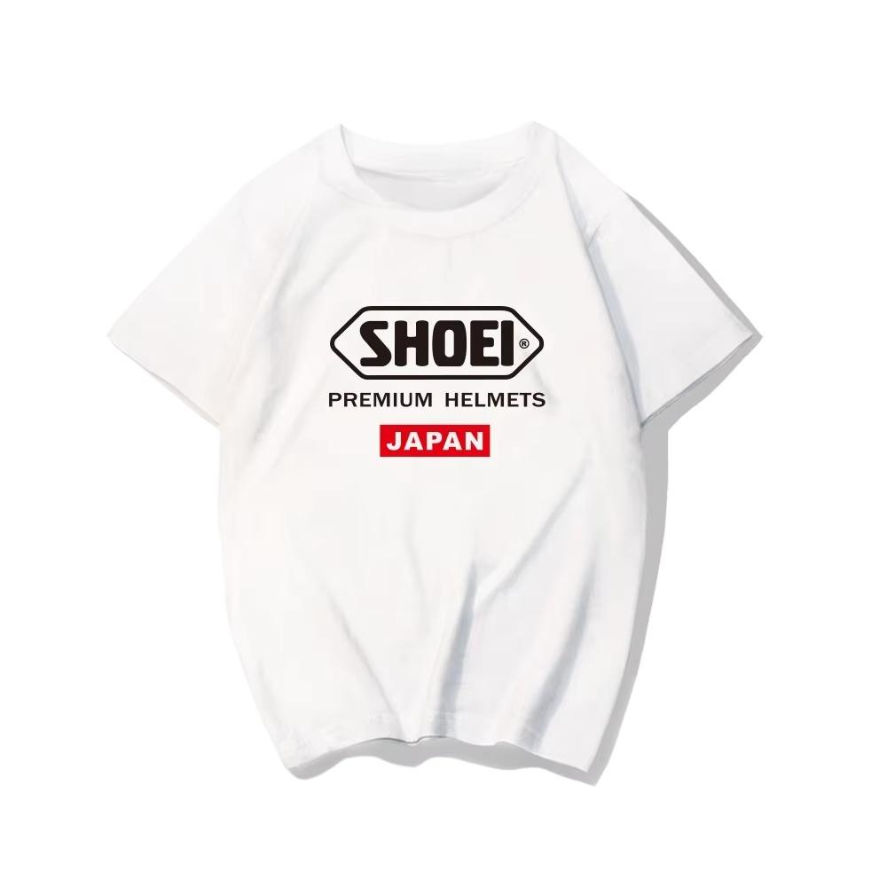 

Japanese Motorcycle, Locomotive, Racing Car, Sports Car Helmet SHOEI Pure Cotton Round Neck Short-sleeved T-shirt 4XL