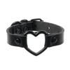 Heart Cat Bat Rock Gothic PU Leather Wrap Bracelet Bangle For Women Men Punk Fashion Hip Hop Harajuku Cat Heart Charm Bracelet