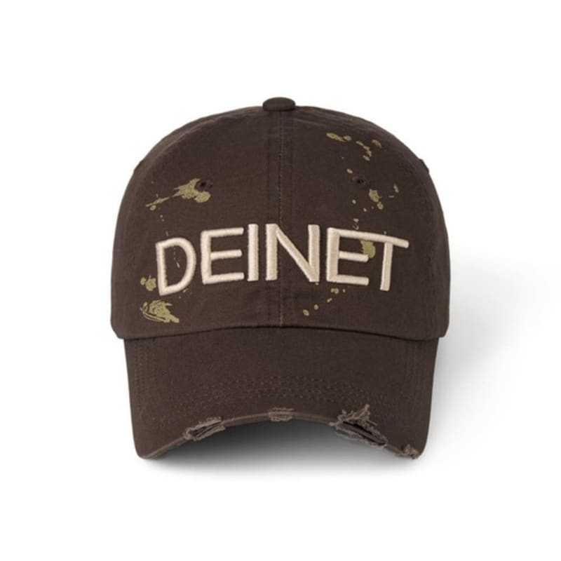 

DEINET DEINET LOGO PAINTING CAP IN BROWN FREE