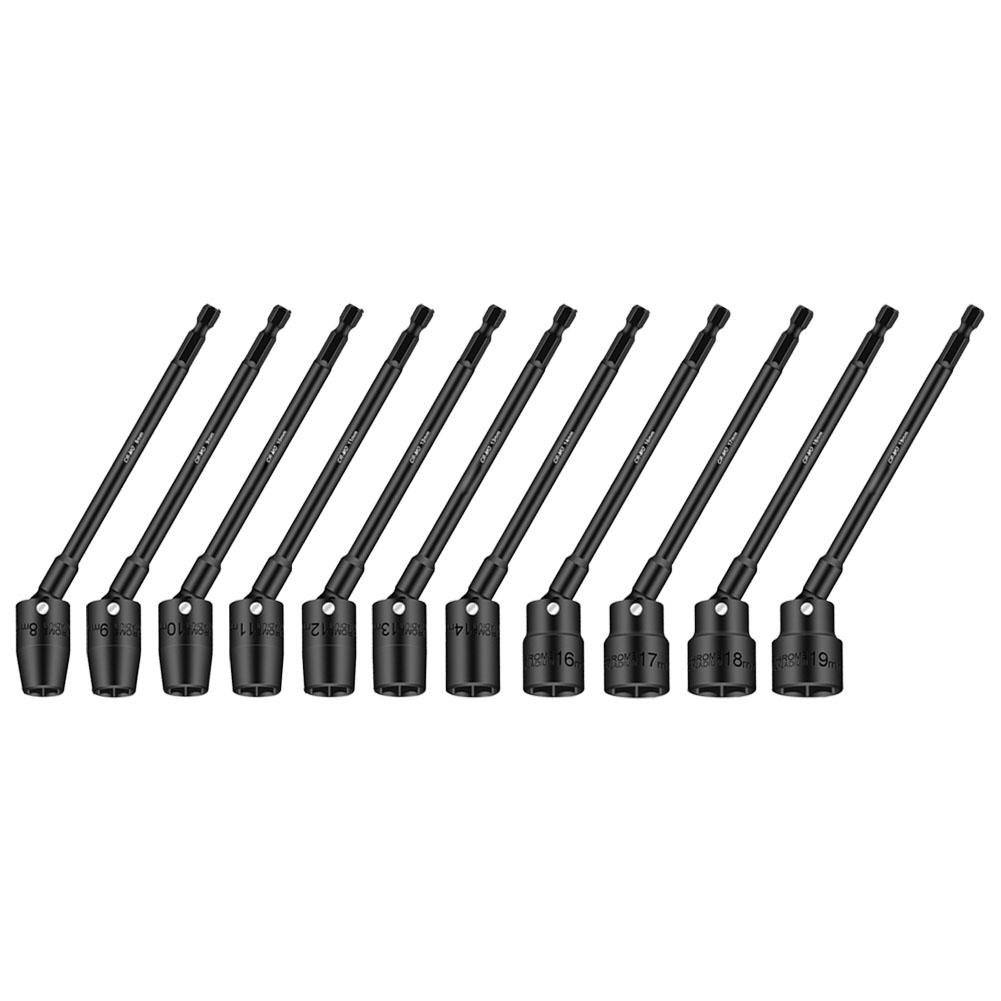 Square Hole Connector Hex Socket 360 Degree Rotatable Black