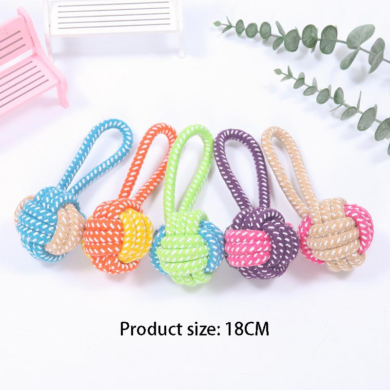 Mini Dog Toys Interactive Cotton Rope Chew Ball Toothbrush Puppy Toy for Teething Large Small Dogs Pet Accessories 5