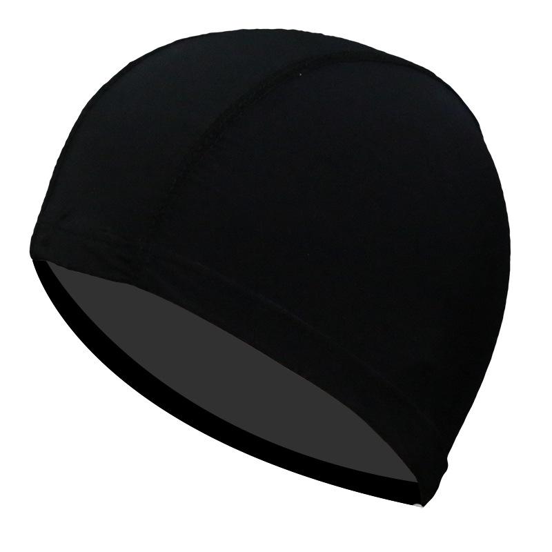 Adult Unisex Floral Solid Cloth Swim Cap with Three-Needle Five-Thread Design