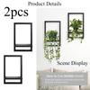 2pcs Black Floating Wall Shelves/Rustic Wood Wall Mounted Display Shelves/Modern Floating Shelves for Bedroom Living Room Bathroom