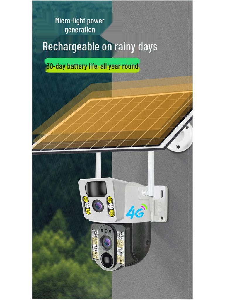 V380PRO Solar 4G Outdoor Waterproof HD Camera with Wireless Connectivity and Mobile Remote Viewing