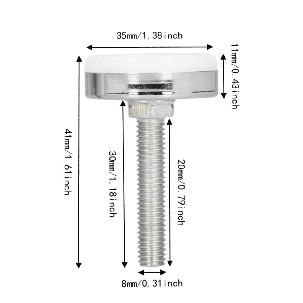 4pcs Screw-On Mounting Furniture Leveling Feet Durable Furniture Support Screws  For Furniture Feet