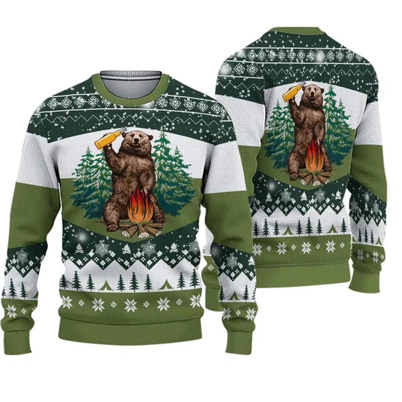 Fashion Jesus Ugly Christmas Sweater For Man Women Clothes Hip Hop Party Men Sweatshirts Casual Pullovers Beers Tracksuit Tops