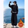 Women's High-End Fleece-Lined Sports Suit - Autumn/Winter Hoodie Two-Piece Set