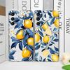 Süßes Blaues Blatt Gelbe Zitrone Frisch Bedruckte Klare Handyhülle für Oppo Reno 13 F 12 11 10 Pro Plus 8T A79 Find X3 Lite Weiche Hüllen