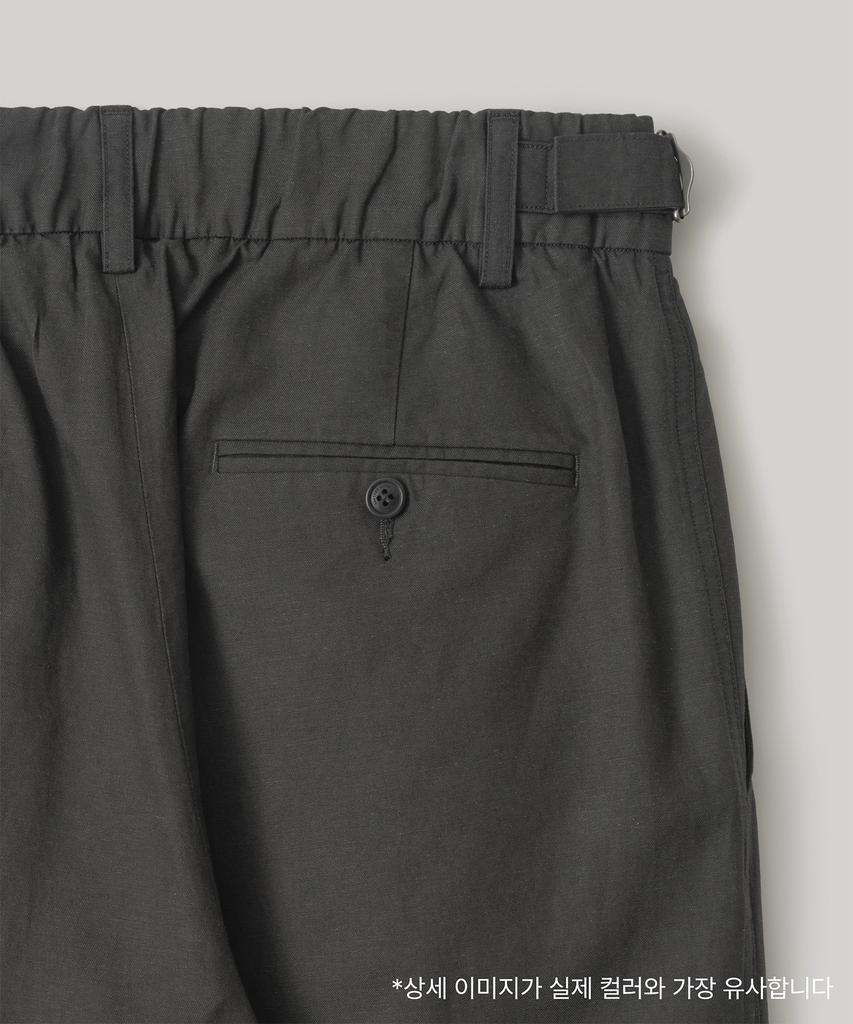 ANOTHER OFFICE Santiago Linen Pants Flexible (Almost Black)