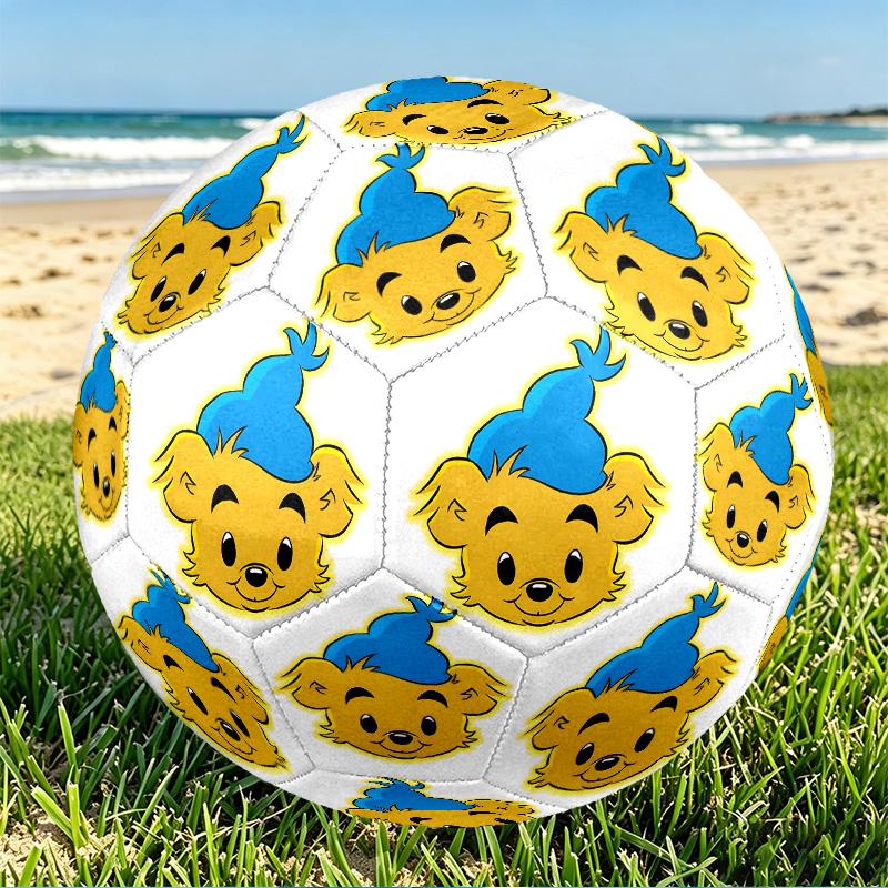 Bamse Print Size 5 Soccer Ball, PU Wear Resistant Football for Match Training and Daily Practice, Birthday Gift for Soccer Fans