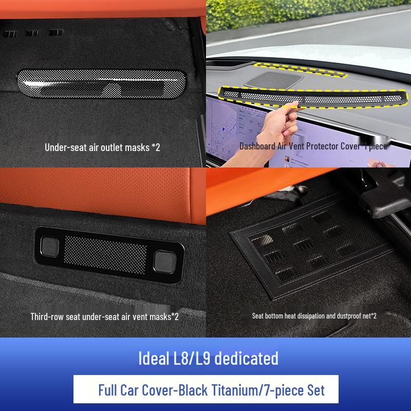 Rear Row Air Outlet Dustproof Net for Ideal L6-L9 Seats - Decorative Protective Cover