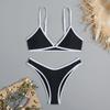 Women's Bikini Split Swimwear Sexy Color With Chest Cushion Without Steel Bracket