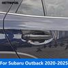 For Subaru Outback - 2024 2025 Carbon Fiber Door Handle Bowl Cover Trim Sticker Protector Accessories Car Styling