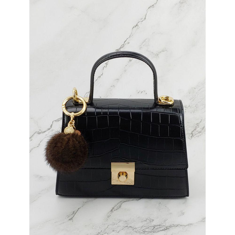 MAIA Mink Fur Keychain & Charm - Brown