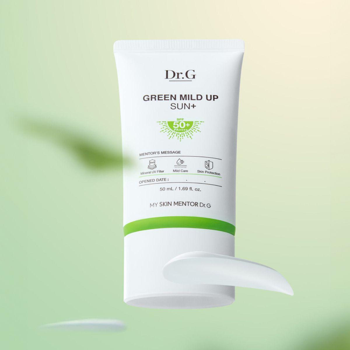 

Dr.G Green Mild Up Sun Plus SPF50+ PA++++ 50ml — Mild, Non-Irritating Mineral Sunscreen for Sensitive Skin