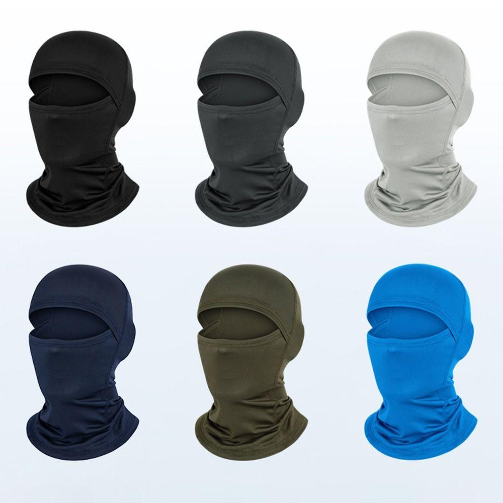 Fashion Ice Silk Cool Balaclava Quick Dry Breathable Full Face Cap Sun Protection Face Cover Headwear Summer