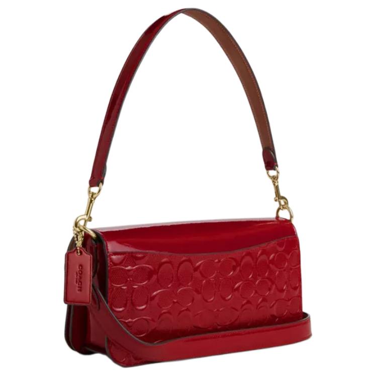 Coach Morgan 27 Logo Buckle Closure Leather Crossbody Shoulder Bag Large Women Bags Red CV399-IMRED