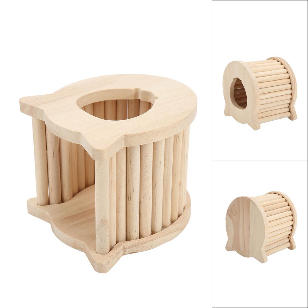 Wooden Hamster House Small Animal Hideout for Hamster Gerbils Mice Lemmings Rats