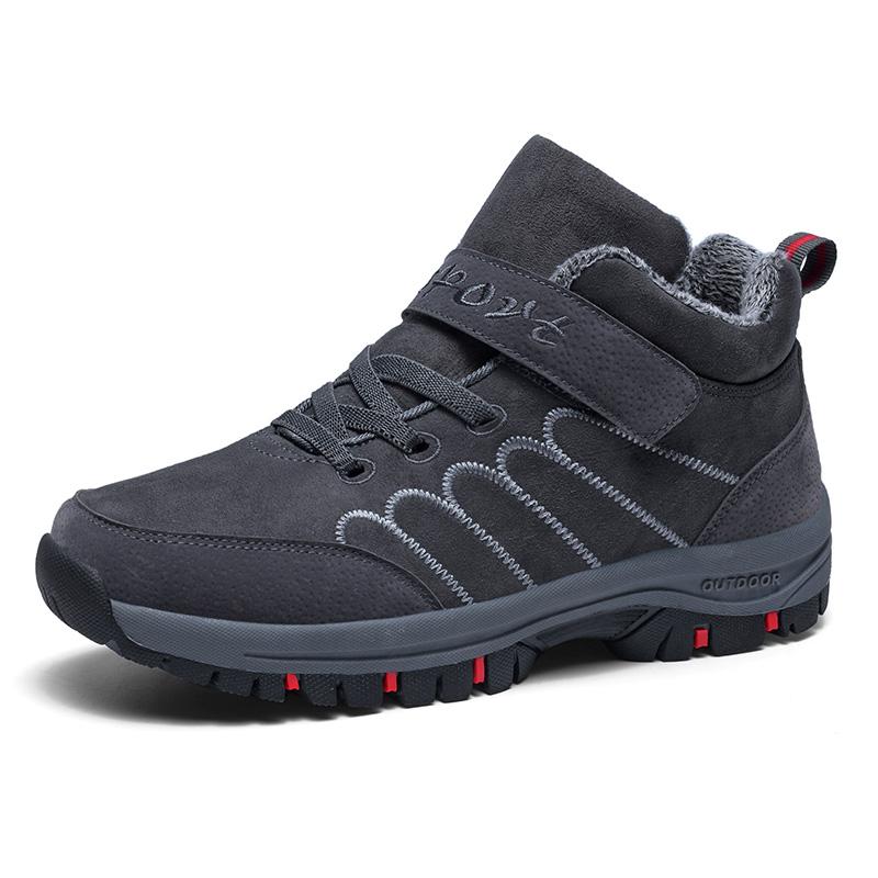 Winter Herren Stiefel Damen Wasserdicht Wildleder Warm Schnee Stiefel Herren Arbeit Freizeit Schuhe High-Top Rutschfest Knöchel Plateau Stiefel Herren Größe 48