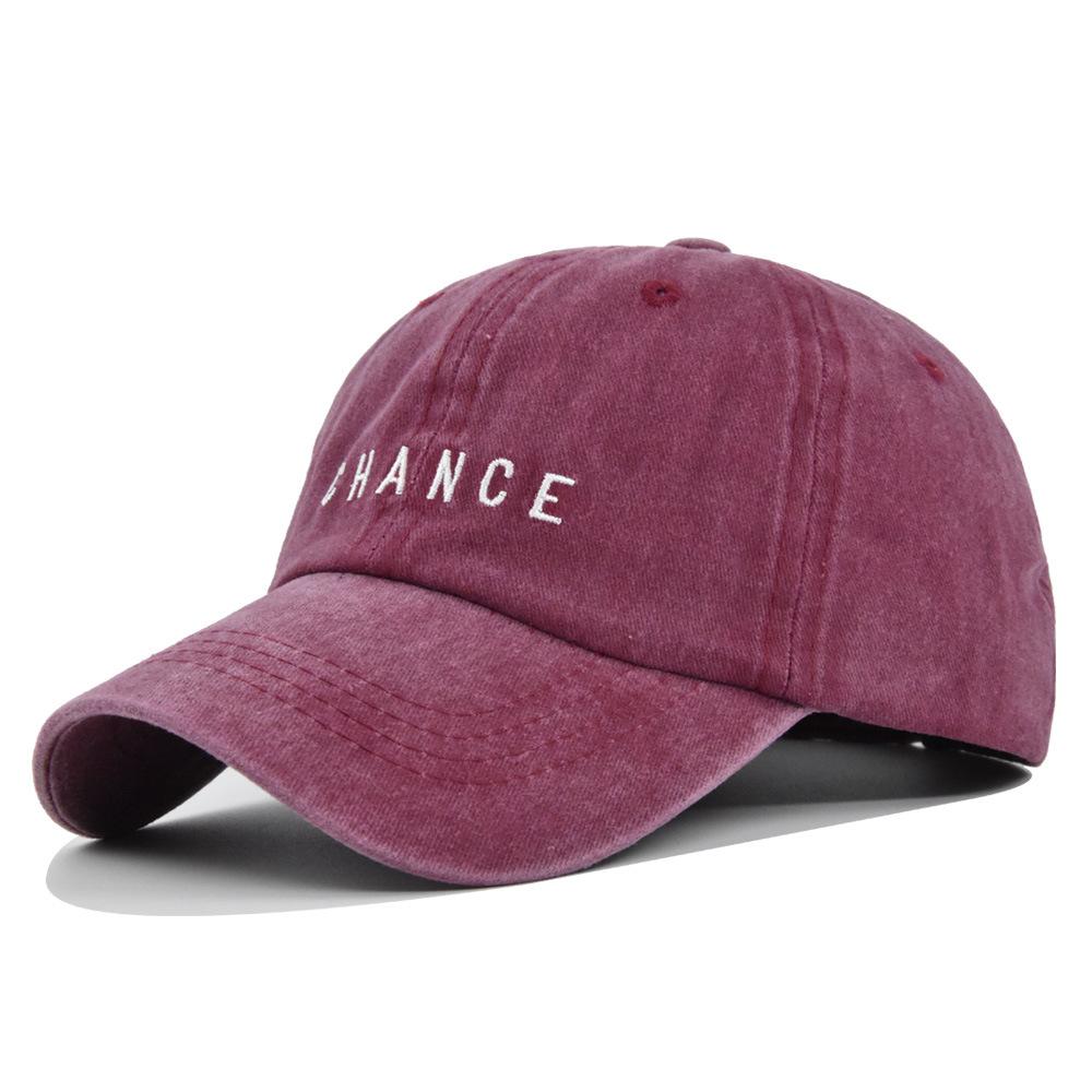 Duck Tongue Hat Chance Letter Embroidered Baseball Hat Washed Old Sun Visor Hat