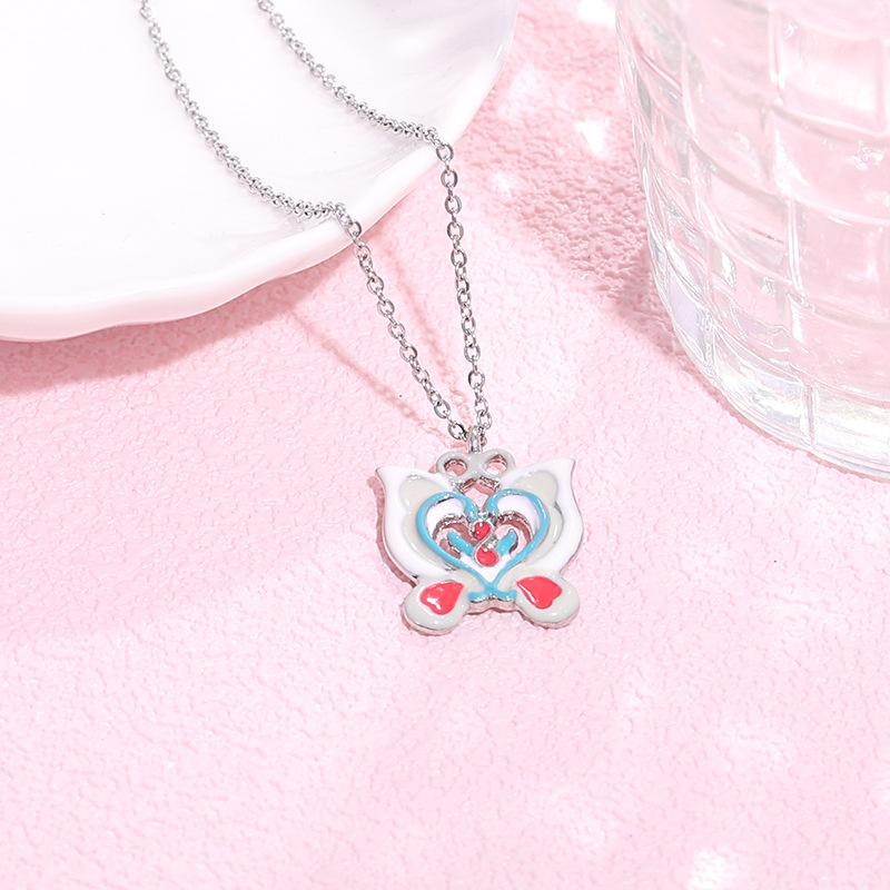 

Bharara Energy Xiaohongshu Same Bharara Маленькое ожерелье-трансформер с феей-демоном, подвеска на ключицу в виде цепочки-демона