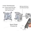 Tezzc D Princess Cut Moissanite Earring 925 Sliver Plated with White Gold Earrings for Women Fine Jewelry Gift