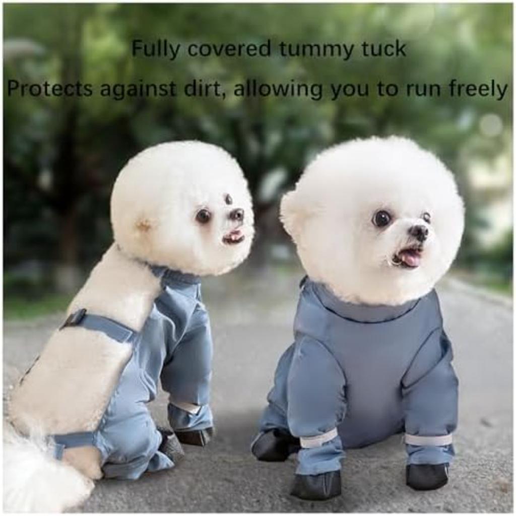 Dog Boots Leggings Waterproof Dogs Pants Anti-dirty Dog Clothes Breathable Dust Pants Adjustable Jumpsuit Straps Pet Supplies